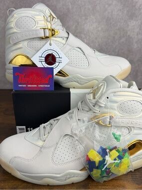 NEW Air Jordan 8 Retro C&C Trophy Champagne Size 11 832821-030 Men’s Shoes Rare